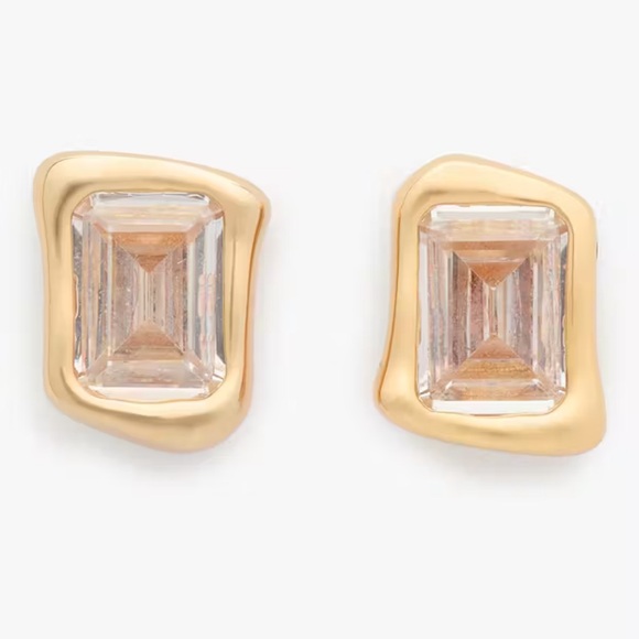 $68 Kate Spade Molten Glass Studs gold - Picture 1 of 6